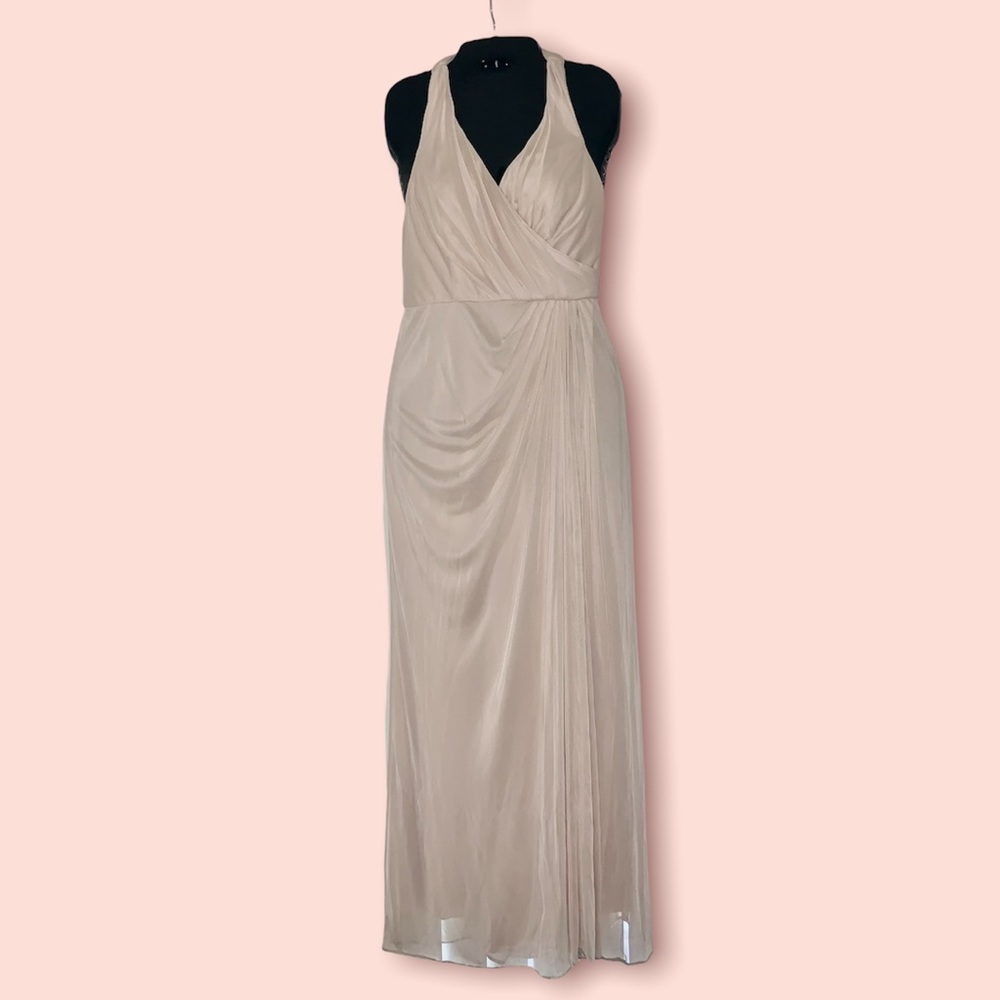 David's Bridal Bridesmaid Chiffon Dress Size 6 Petite